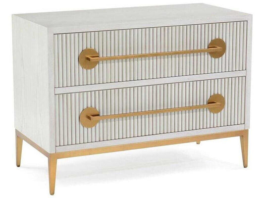 Carlyle 2-Drawer Ash Wood Nightstand in Ash Beluga