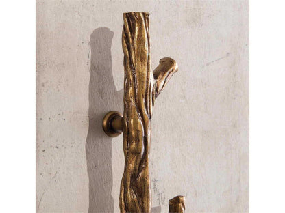 Hallwood Tall Cabinet Golden Oak with Tiza Gesso Doors