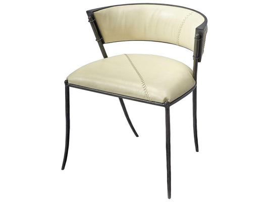 Nevado Leather Upholstered Side Dining Chair in Black
