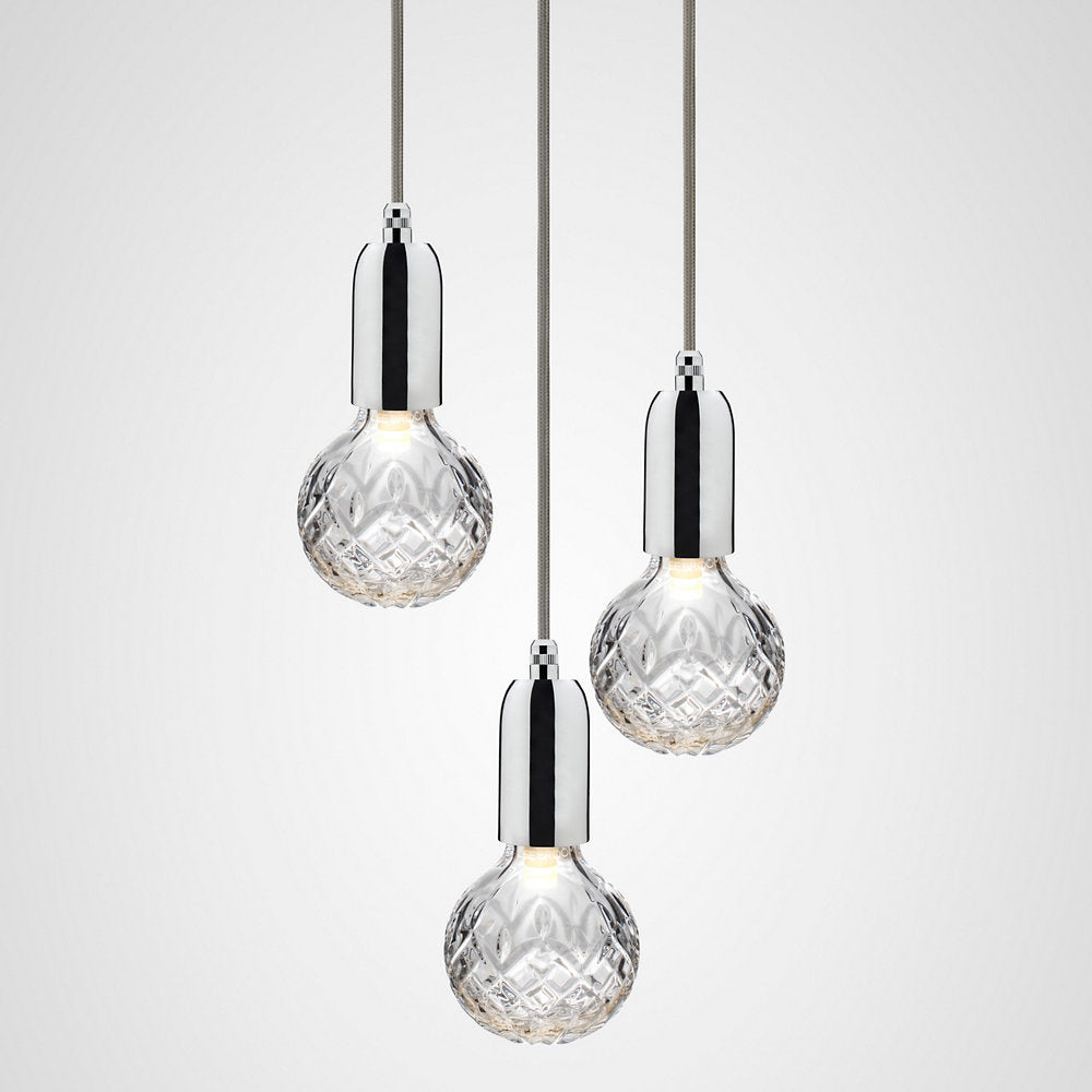 Crystal Bulb LED Multi-Light Pendant