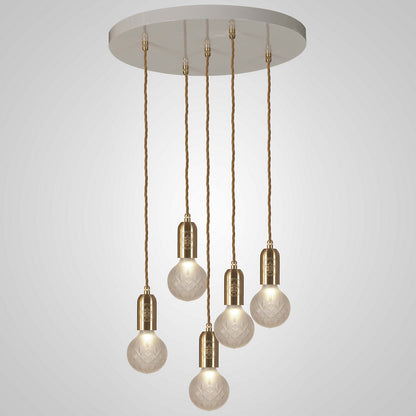 Crystal Bulb LED Multi-Light Pendant