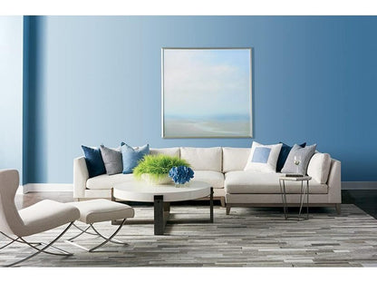 Chloe Round Coffee Table with White Carrera Marble Top and Brass Base