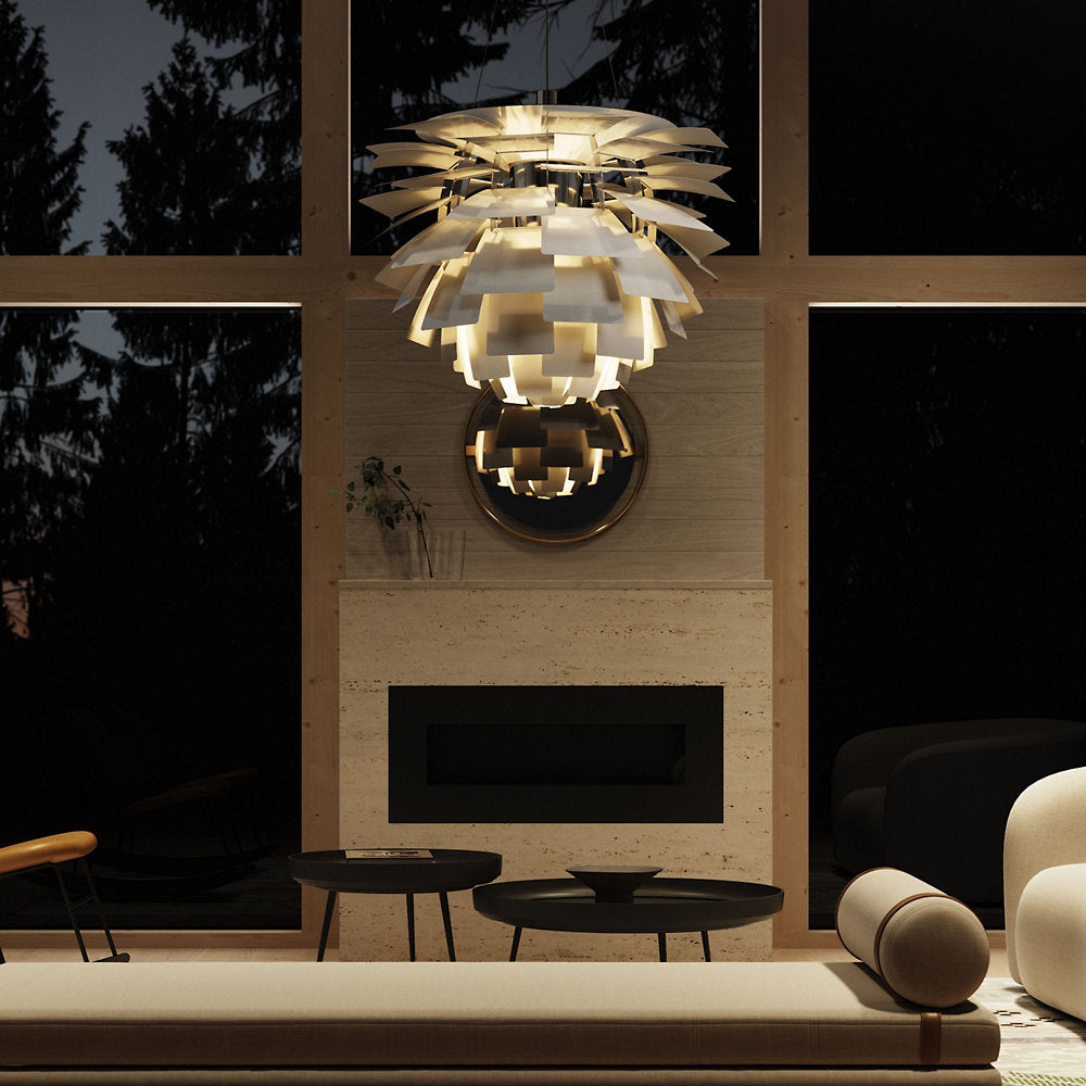 PH Artichoke Glass Chandelier