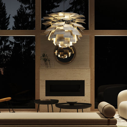 PH Artichoke Glass Chandelier