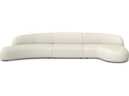 Moritz 3-Piece Sectional Sofa in Alabaster Tweed Fabric