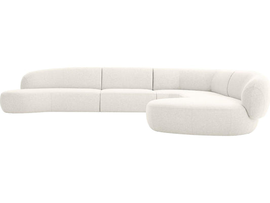 Moritz 4-Piece Modular Alabaster Fabric Sectional Sofa