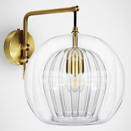 Pleated Crystal Wall Sconce