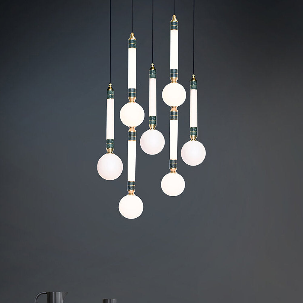 Greenstone LED Multi-Light Pendant