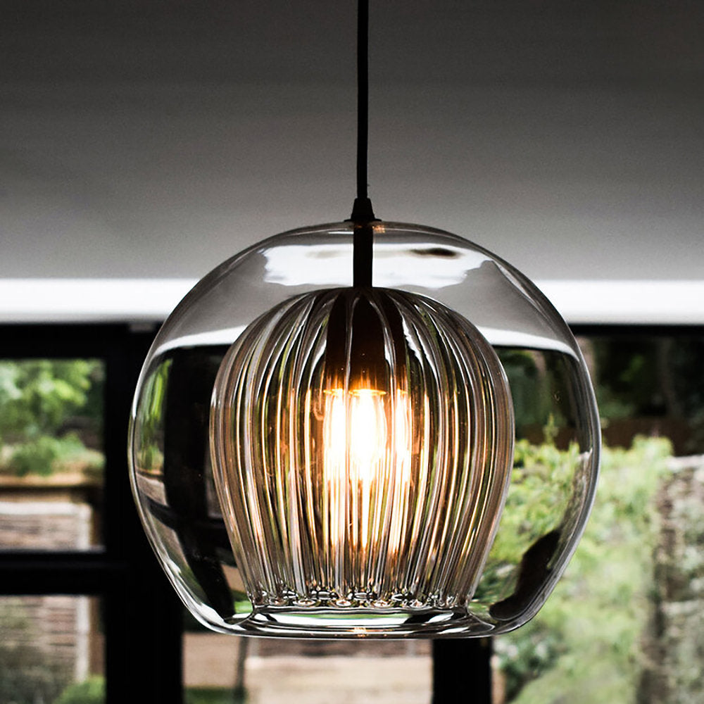Pleated Crystal Pendant
