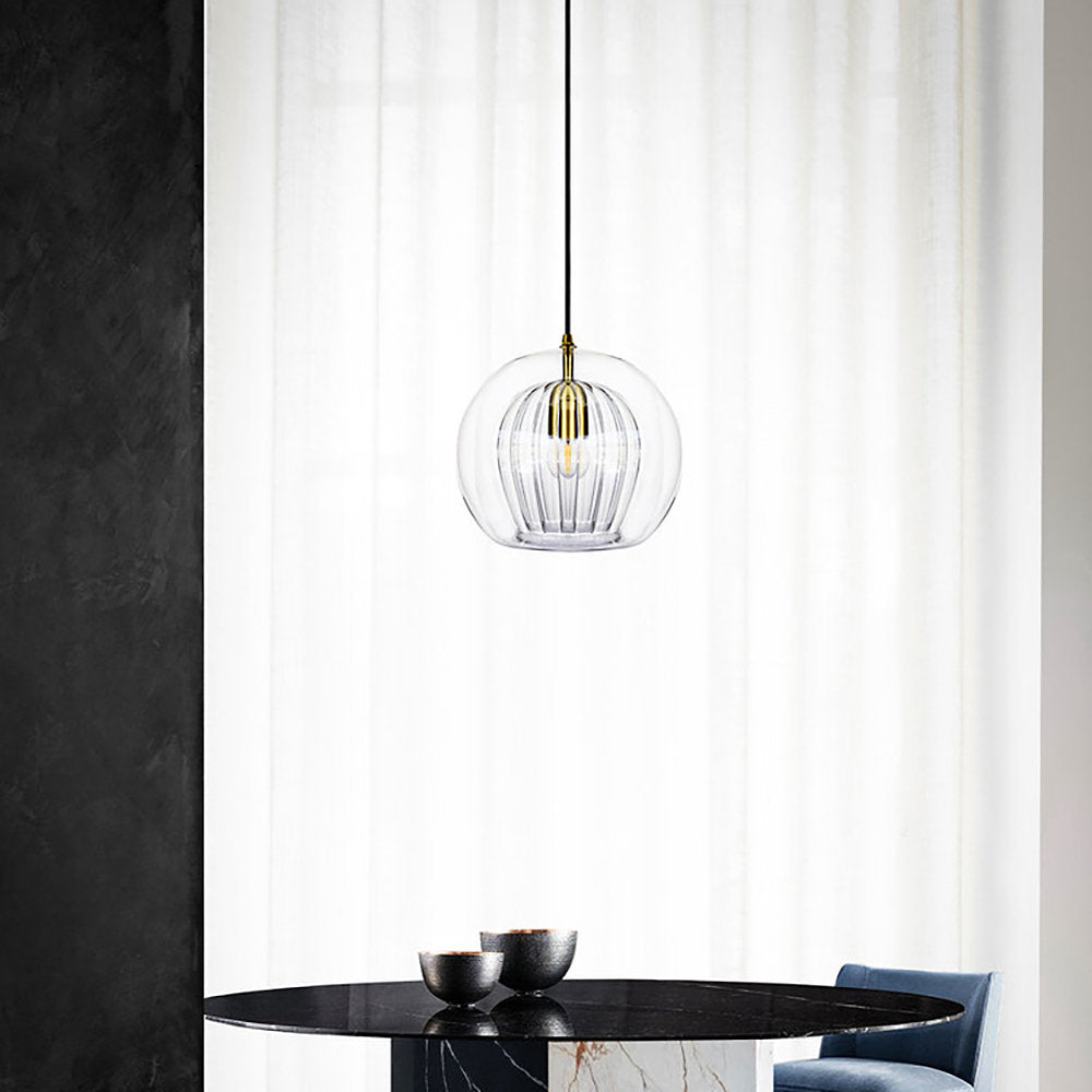Pleated Crystal Pendant