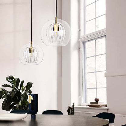 Pleated Crystal Pendant