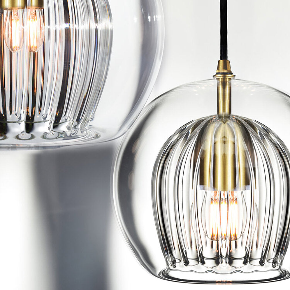 Pleated Crystal Pendant