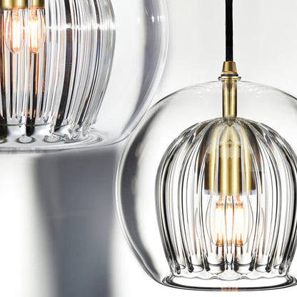 Pleated Crystal Pendant