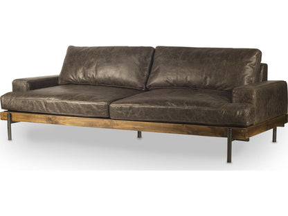 Mercana Colburne II 3-Seat Genuine Leather Sofa in Brown