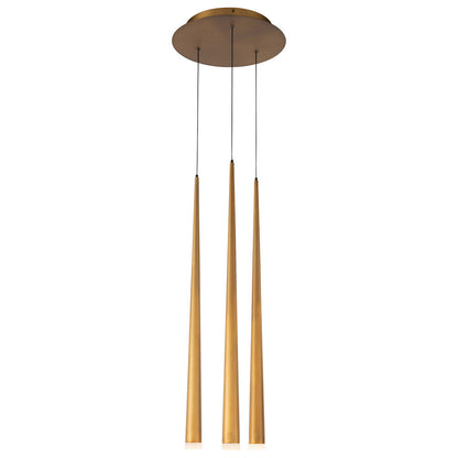 Cascade Etched Glass Round Multi-Light Pendant