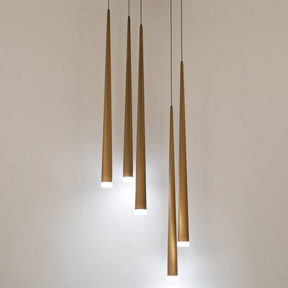 Cascade Etched Glass Round Multi-Light Pendant