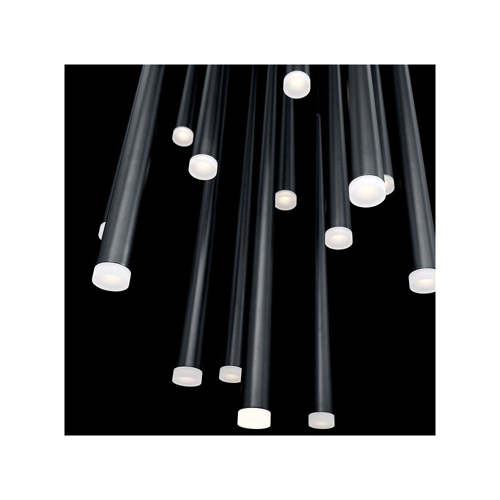 Cascade Etched Glass Round Multi-Light Pendant
