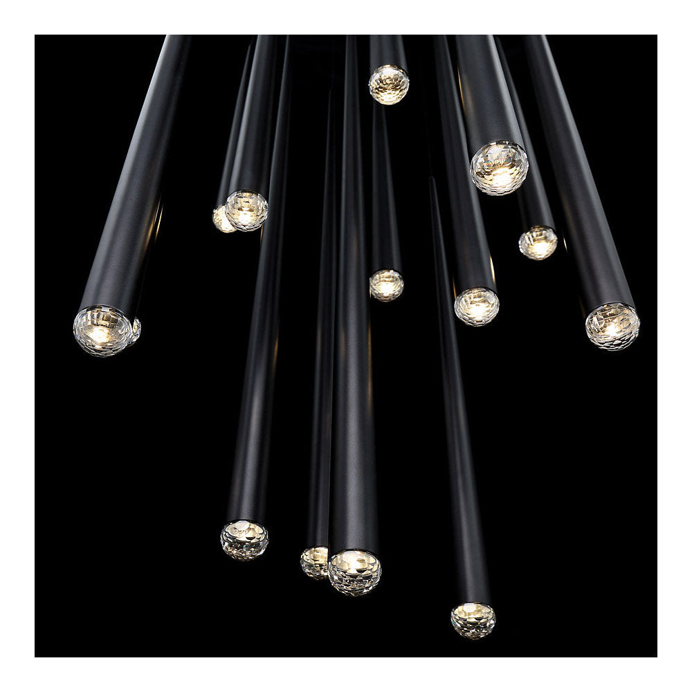 Cascade Etched Glass Round Multi-Light Pendant