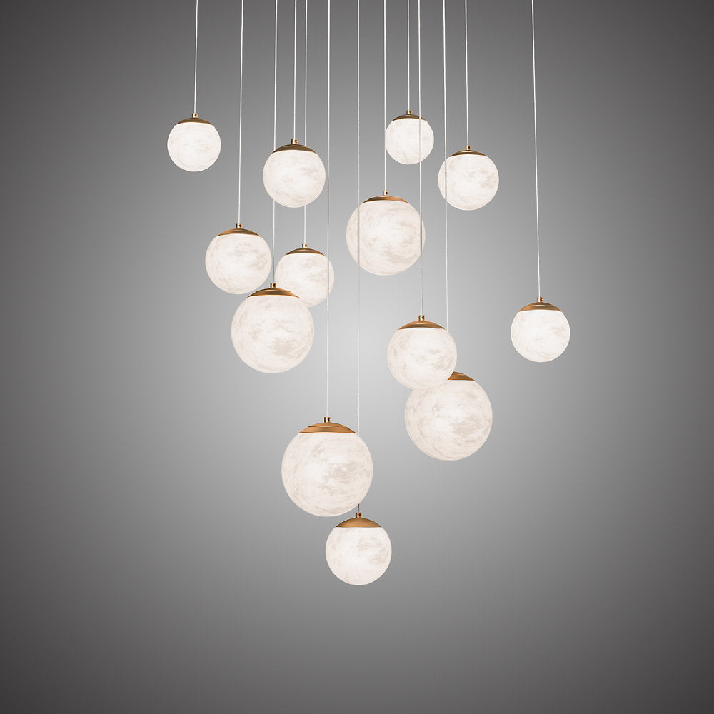Pisces LED Square Canopy Multi-Light Pendant