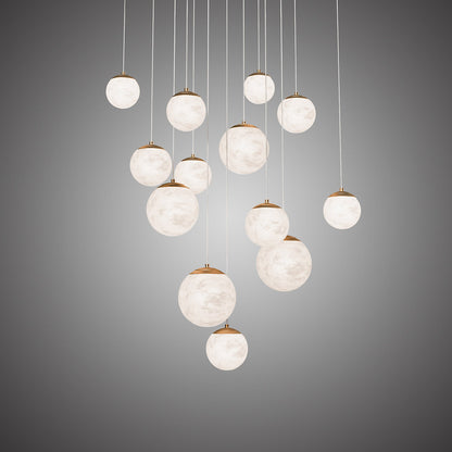 Pisces LED Square Canopy Multi-Light Pendant