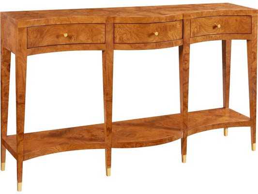 Serpentine Rectangular Wood Console Table Olive Ashe