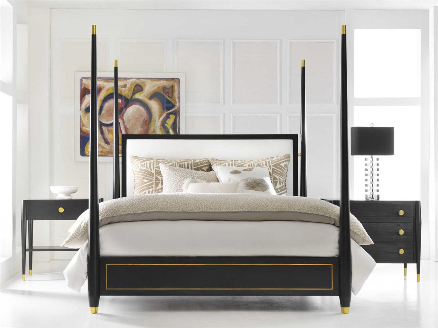 Concourde King Ebony Wood Four Poster Bed