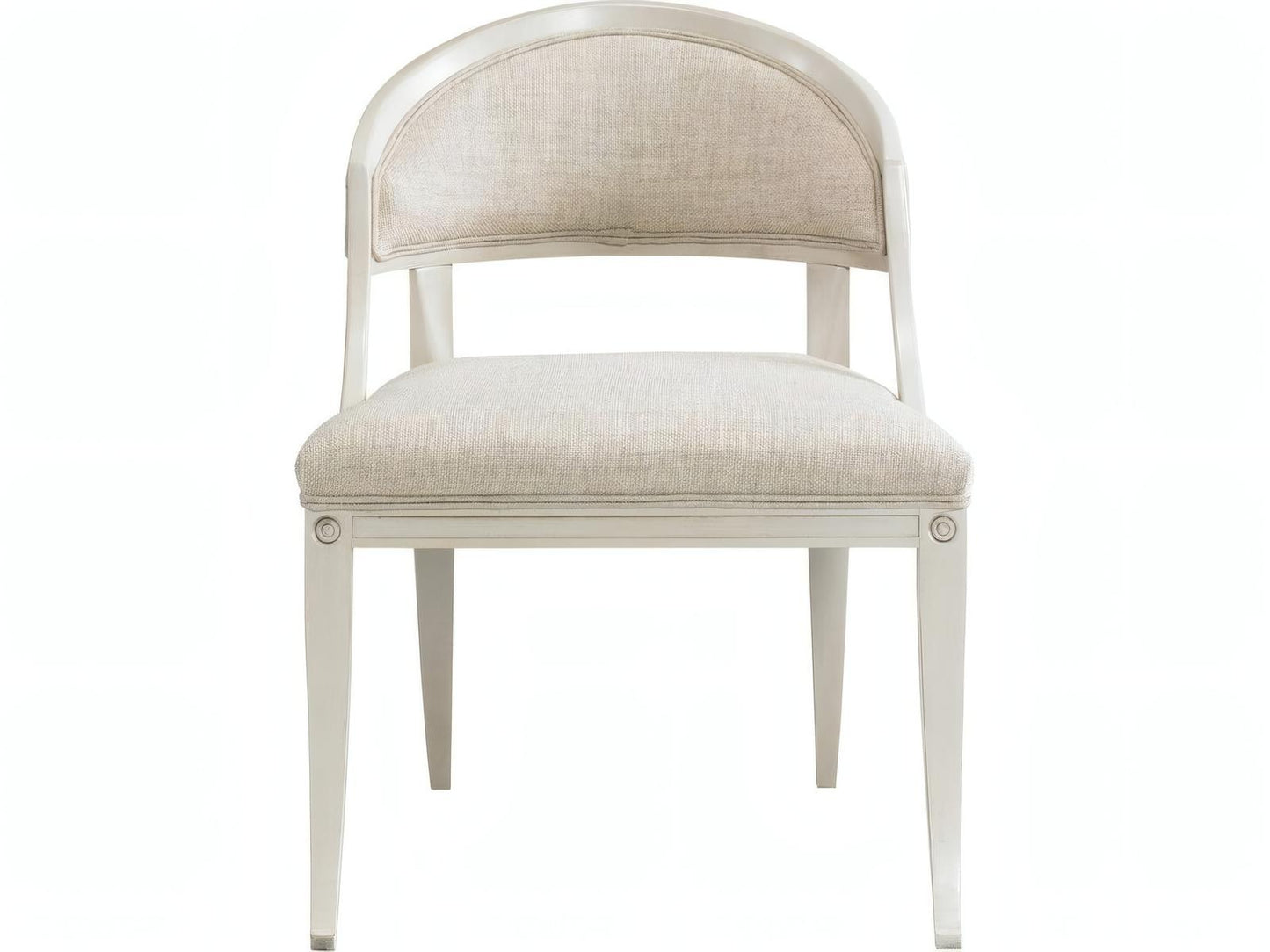 Inese Upholstered Armless Dining Side Chair with Exposed Wood Frame
