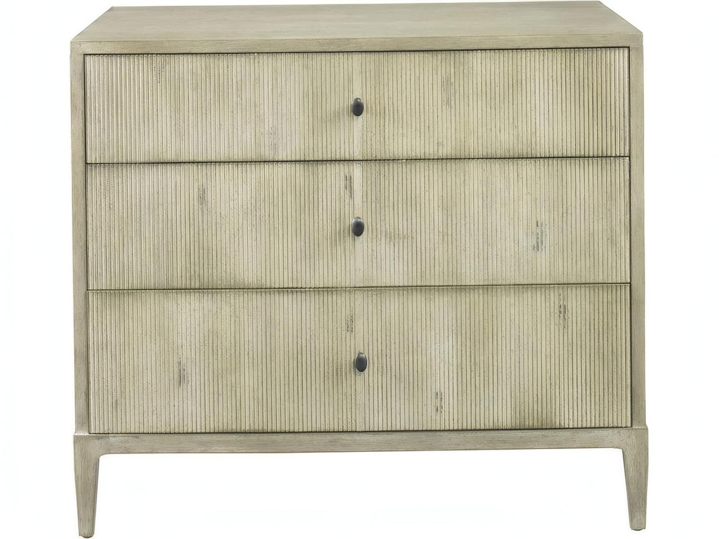 The Reedy 3-Drawer Nightstand in Beige Ash Wood