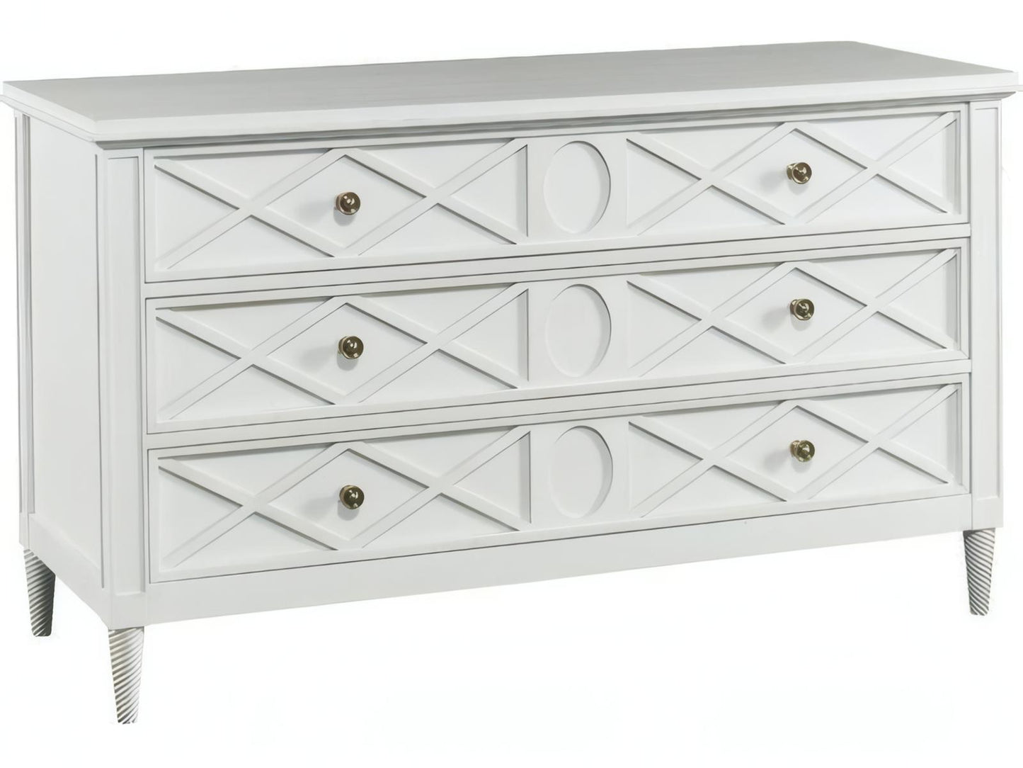 Silhouette 3-Drawer Maple Wood Dresser with Antique Metal Pulls