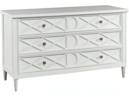 Silhouette 3-Drawer Maple Wood Dresser with Antique Metal Pulls