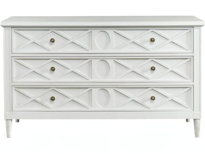 Silhouette 3-Drawer Maple Wood Dresser with Antique Metal Pulls