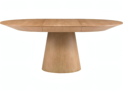 Discus Round Extendable Wood Dining Table