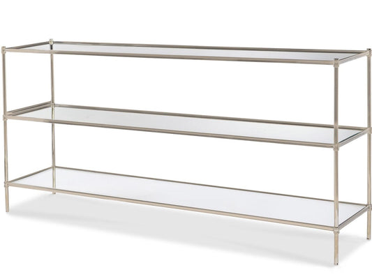 Nova Refined Nickel and Glass Console Table
