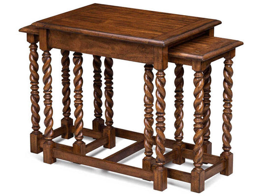 Serpentine Rectangular Wood End Table