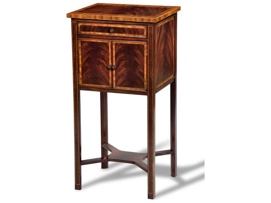 Vivian 1-Drawer Nightstand in Brown Mahogany Wood