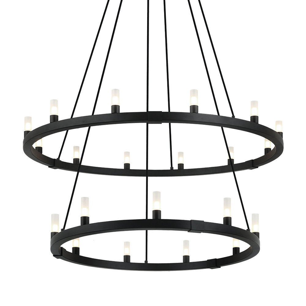 Maurer Round Double Chandelier