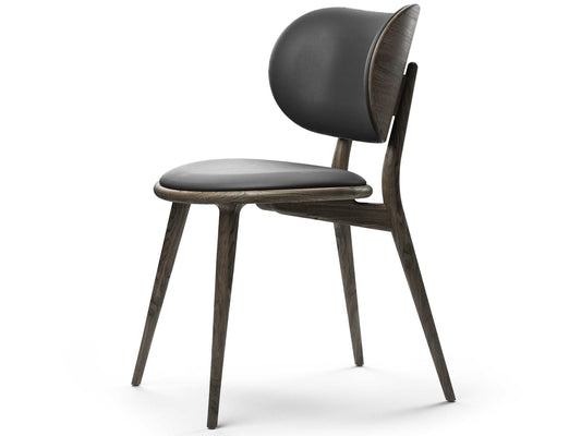 The Dining Chair Leather Brown Upholstered Side Dining Chair