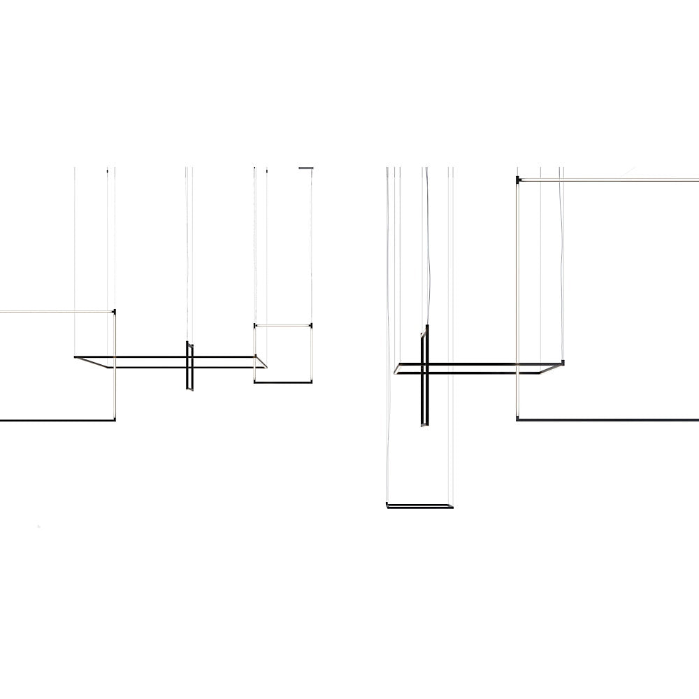 Desk Matrix Rectangular LED Linear Suspension
