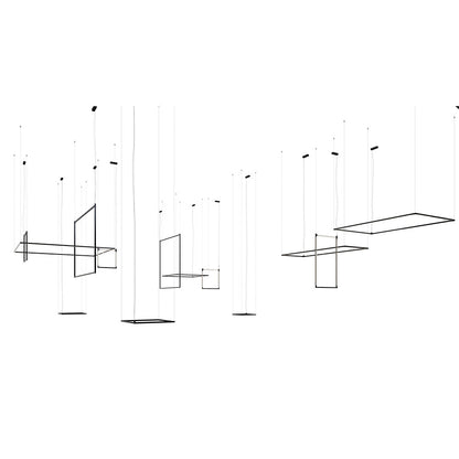 Desk Matrix Rectangular LED Linear Suspension