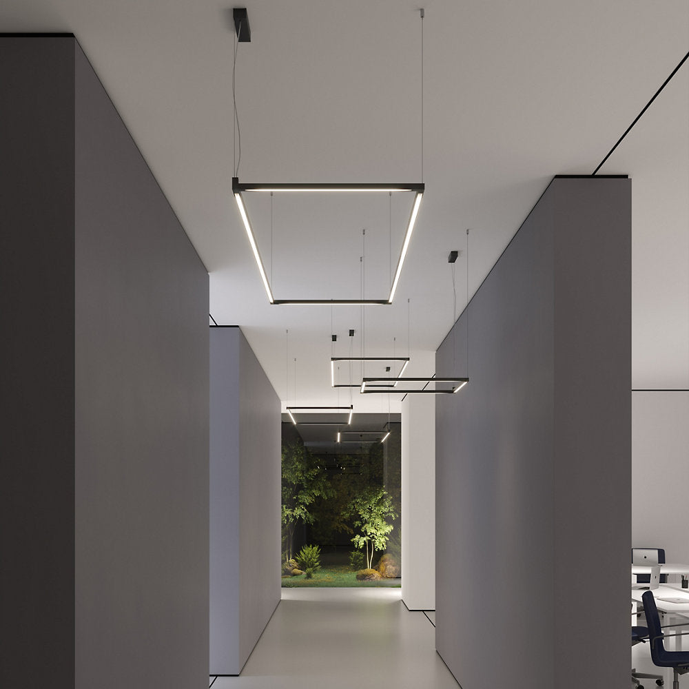 Desk Matrix Rectangular LED Linear Suspension