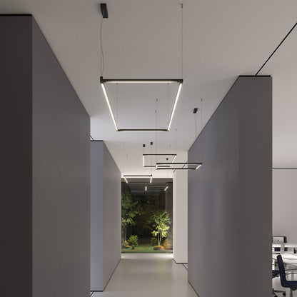 Desk Matrix Rectangular LED Linear Suspension