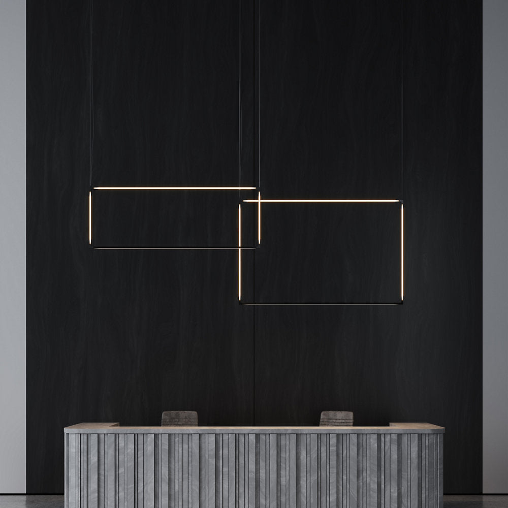 Desk Matrix Rectangular LED Linear Suspension