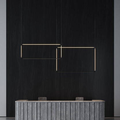 Desk Matrix Rectangular LED Linear Suspension