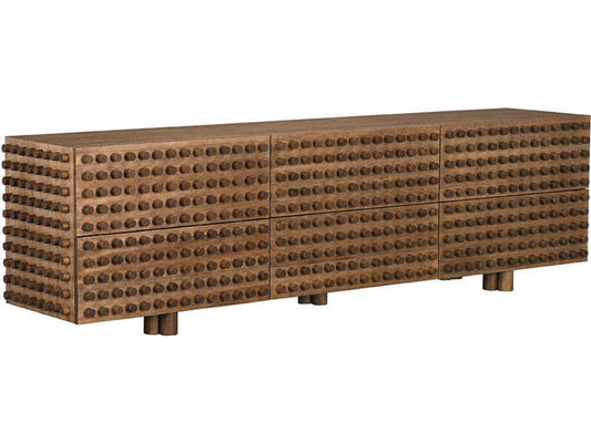 Haruko 107-Inch Walnut Wood Sideboard in Dark Walnut Finish