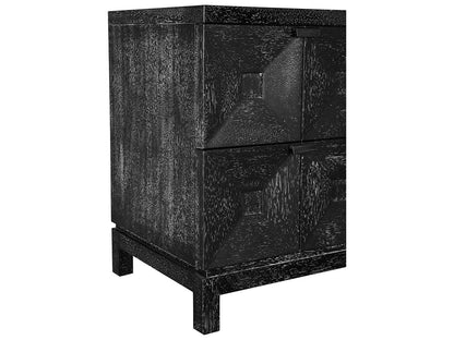 Musashi 6-Drawer Walnut Wood Double Dresser with Brass Pulls