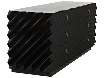 Hikaru 6-Drawer Dresser in Hand Rubbed Black Finish