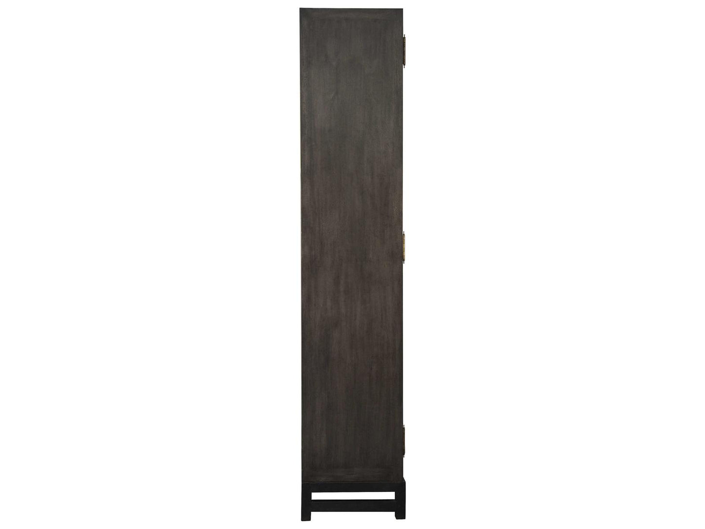 Maharadscha Pale Mahogany Wood Hutch Cabinet with Matte Black Base