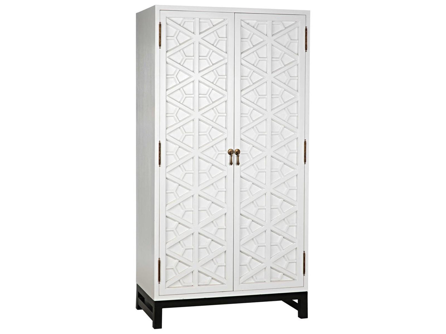 Maharadscha Small Hutch in Solid White with Matte Black Base