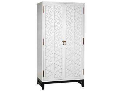 Maharadscha Small Hutch in Solid White with Matte Black Base