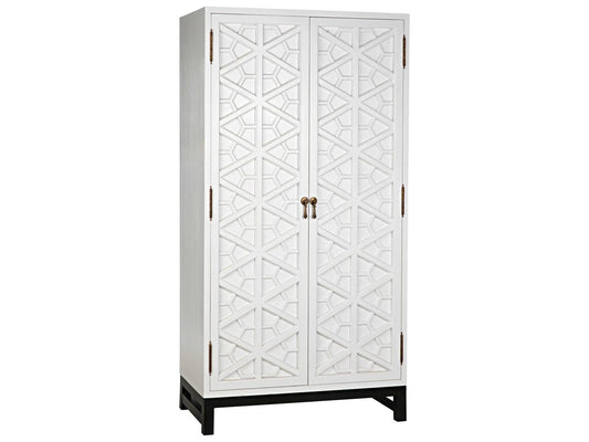 Maharadscha Small Hutch in Solid White with Matte Black Base